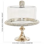 12 1 / 4" Silver Diamond Cake Stand by NY Cake