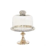 8 1 / 2" Silver Diamond Cake Stand by NY Cake