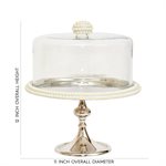 11" Silver Pearl Cake Stand by NY Cake