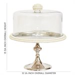 12 1 / 4" Silver Pearl Cake Stand by NY Cake