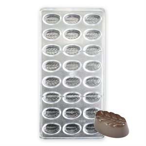 Oval Leaf Polycarbonate Chocolate Mold