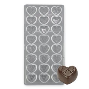 Heart Bride & Groom Polycarbonate Chocolate Mold