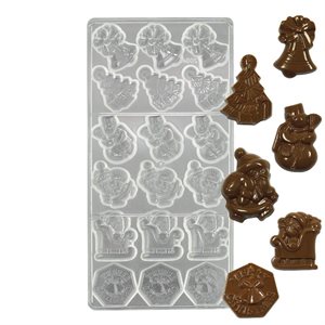 Christmas Assortment 1 Polycarbonate Chocolate Mold