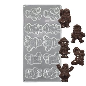 Jolly Santa Polycarbonate Chocolate Mold