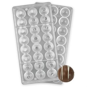 Hemisphere 1 3 / 8 Inch Polycarbonate Chocolate Mold