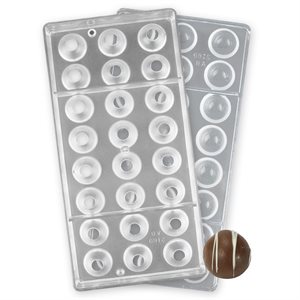 Hemisphere 1 Inch Polycarbonate Chocolate Mold