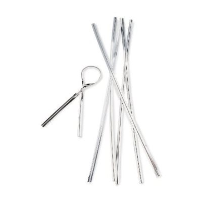 Silver Twist Tie Pack of 100 4 Inch Long