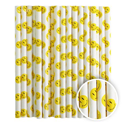 Smiley Face Cake Pop Sticks- 6 Inch -Pack of 25