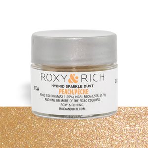 Peach Edible Hybrid Sparkle Dust By Roxy Rich 2.5 gram