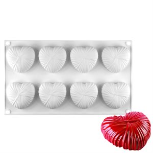 Wrapped Heart Silicone Baking & Freezing Mold - 8 Cavity