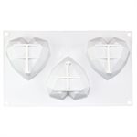 3 3 / 4" Diamond Smash Heart Silicone Baking & Freezing Mold