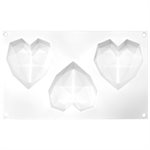 3 3 / 4" Diamond Smash Heart Silicone Baking & Freezing Mold