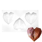 3 3 / 4" Diamond Smash Heart Silicone Baking & Freezing Mold