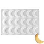 Crescent Moon Silicone Baking Mold - 18 Cavity