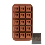 Striped Square Silicone Chocolate Mold