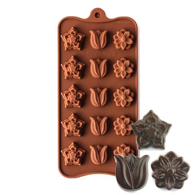 Petunia, Tulip and Fantasy Flower Silicone Chocolate Mold