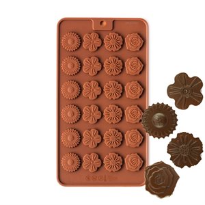 Flower Medallions Silicone Chocolate Mold