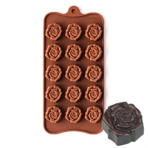 Mini Open Rose Silicone Chocolate Mold