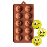 Mini Happy Faces Emoji Silicone Chocolate Mold