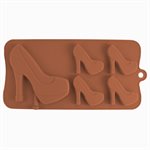 High Heel Shoe Silicone Chocolate Mold Brown