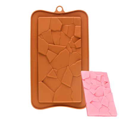 Hard Cracked Bar Silicone Chocolate Mold