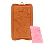 Hard Cracked Bar Silicone Chocolate Mold