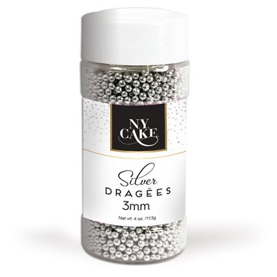 Silver Dragees 3 mm Size 