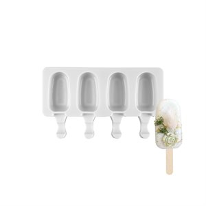 Silicone Mold for Ice Cream Pops, Mini Premier Shape - 4 Cavity