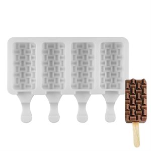 Silicone Mold for Cakesicles, "Tiled" - 4 Cavity