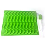 Worm Jellyflex Mold w / Dropper