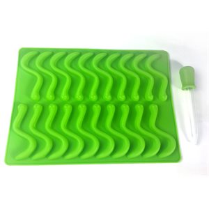 Worm Jellyflex Mold w / Dropper