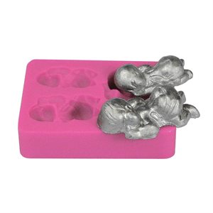 Sleeping Baby Silicone Fondant Mold 3 Cavities