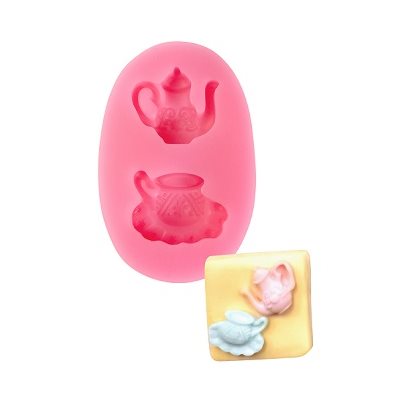 Fancy Tea Set Silicone Mold -2 Cavity-Mini size