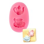 Fancy Tea Set Silicone Mold -2 Cavity-Mini size