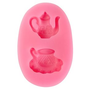 Fancy Tea Set Silicone Mold -2 Cavity-Mini size