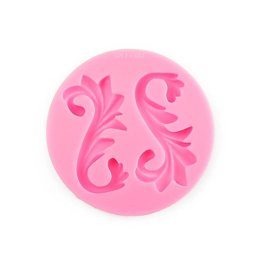 2 Scroll Medallion Silicone Mold