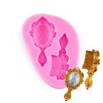 Ladies Mirror & Comb Silicone Mold