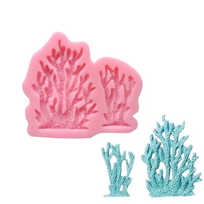 Wide Coral Silicone Fondant Mold