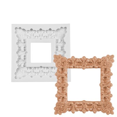 Square Sparkle Picture Frame Silicone Mold