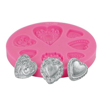 Heart Button Fondant Silicone Mold