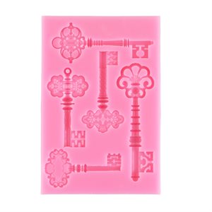 Fancy Keys Silicone Mold-4 Cavity