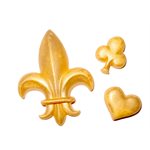 Fleur de Lis Silicone mold- 3 Cavity