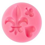 Fleur de Lis Silicone mold- 3 Cavity