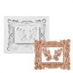 Elegant Rectangle Picture Frame Silicone Mold