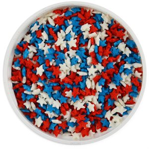 Red White Blue Star Sprinkles