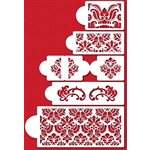 5 Tier Damask Stencil Set