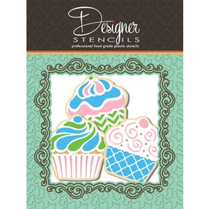 Cupcake Stencil & Cookie Cutter Set