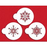 Small Crystal Snowflakes #1 Cookie Stencil