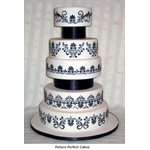 Fleur de Lis Side Cake Stencil