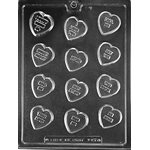 Heart Phrases Chocolate Candy Mold